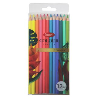 Jasart Coloured Pencil Trend Set of 12 - Tropical (FSC 100%)
