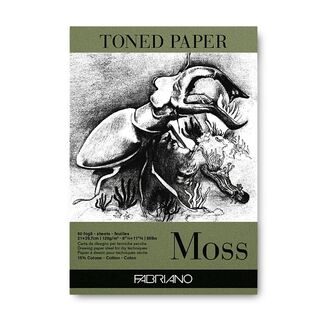 Fabriano Toned Pad A4 Moss 120gsm 50 sheets