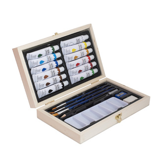 Jasart Acrylic Paint Wooden Box Set - 20pc