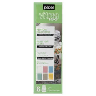 Pebeo Discovery Set - Vitrea Glass Paint Pastel Set 6 x 20ml