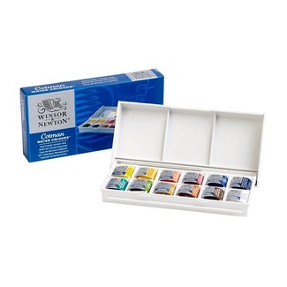 *Winsor & Newton Cotman Watercolour Sketchers' Pocket Box - 12 x half pans & brush