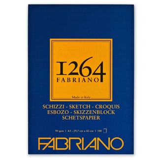 Fabriano 1264 Sketch Pad 90gsm A3 100 Sheets
