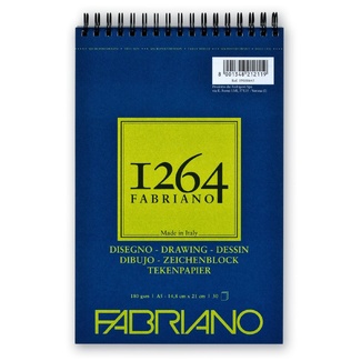 Fabriano 1264 Drawing Pad Spiral Bound 180gsm A5 30 Sheets