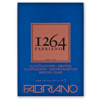 Fabriano 1264 Bristol Pad 200gsm A4 50 Sheets