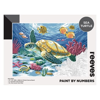 Reeves Artist Acrylic Paint by Numbers - Sea Turtle