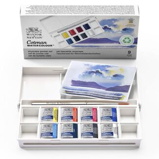 Winsor & Newton Cotman Watercolour 8 Half Pan Pocket Set - Skyscape