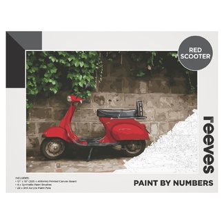 Reeves Artist Acrylic Paint by Numbers - Red Scooter