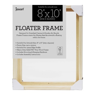 Jasart Thin Edge Floater Frame 8x10 Inch - Natural