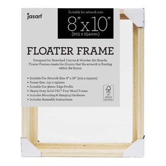 Jasart Thick Edge Floater Frame 8x10 Inch - Natural