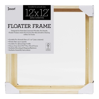 Jasart Thick Edge Floater Frame 12x12 Inch - Natural