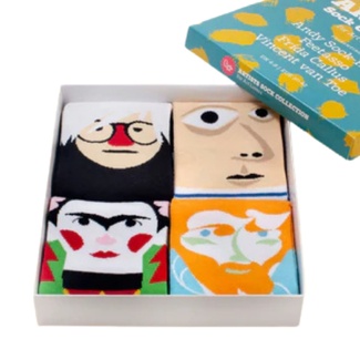 Chatty Feet Art Socks Artist's Collection Box Unisex Large