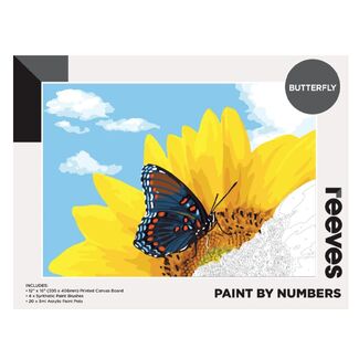 Reeves Artist Acrylic Paint By Numbers - Butterfly