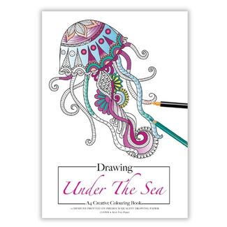 *Jasart Adult Colouring Book A4 12 Sheets - Under the Sea