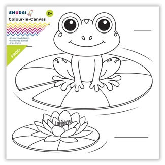 Smudgi Kids Colouring Canvas 25 x 25cm - Frog