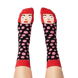 Chatty Feet Art Socks Yayoi Toesama Unisex Medium