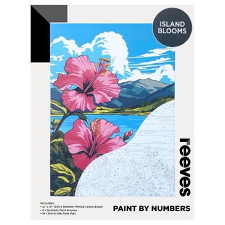 Reeves Artist Acrylic Paint by Numbers - Island Blooms