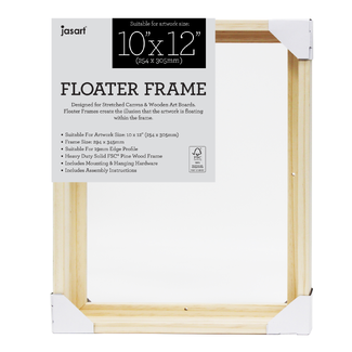 Jasart Thin Edge Floater Frame 10x12 Inch - Natural