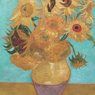 Vase with Twelve Sunflowers