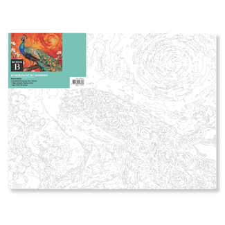 Byron Paint By Numbers Set - Peacock 300 x 400mm