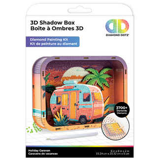 Diamond Dotz Shadow Box Diamond Painting Kit 20 x 15cm - Holiday Caravan