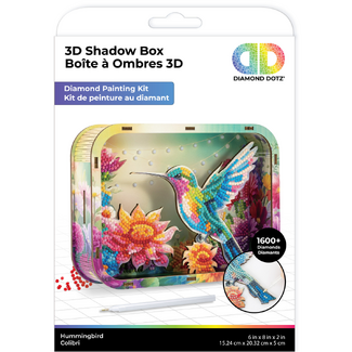 Diamond Dotz Shadow Box Diamond Painting Kit 20 x 15cm - Hummingbird