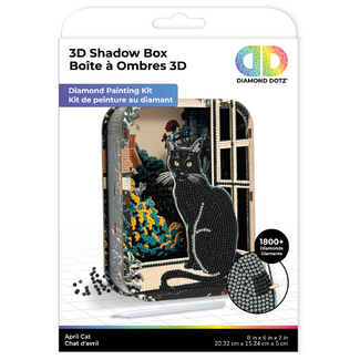 Diamond Dotz Shadow Box Diamond Painting Kit 20 x 15cm - April Cat