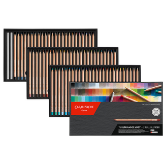 Caran d'Ache Luminance 6901 Coloured Pencil Box of 76 + 2 Blenders