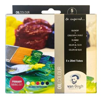 Van Gogh Oil Paint Primary Colour Mixing Set 5 x 20ml