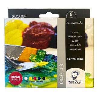 Van Gogh Oil Paint Primary Colour Mixing Set 5 x 40ml