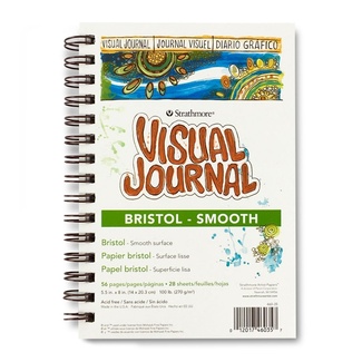 Strathmore Wire Bound Bristol Paper Pad - Smooth 5.5 x 8 Inch 260gsm 48 Sheets