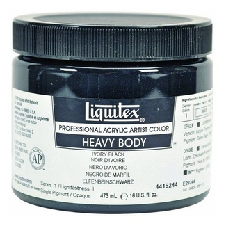 Liquitex Heavy Body Acrylic Paint 473ml - Ivory Black 244 Series 1