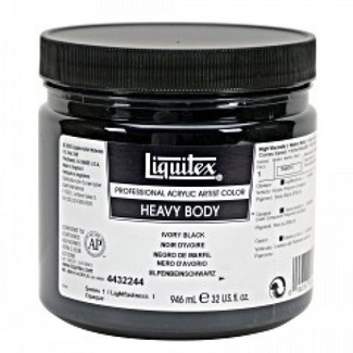 Liquitex Heavy Body Acrylic Paint 946ml - Ivory Black 244 Series 1