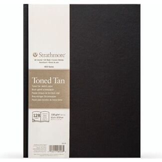 Strathmore 400 Toned Tan Hardbound Art Journal 8.5 x 11 Inch 118gsm 64 Sheets