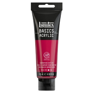 Liquitex Basics Acrylic Paint 118ml - Cadmium Red Deep Hue