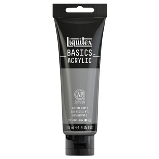 Liquitex Basics Acrylic Paint 118ml - Neutral Grey Value 5