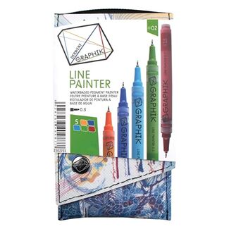 Derwent Graphik Line Painter Pen 5pc - Palette No.2