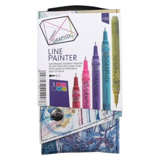 Derwent Graphik Line Painter Pen 5pc - Palette No.3