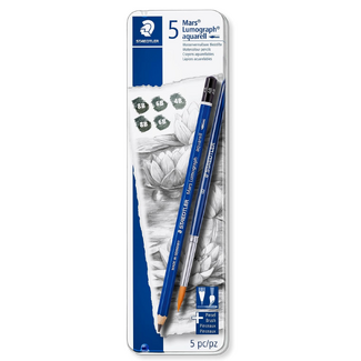 Staedtler Mars Lumograph Aquarell Graphite Pencil Set 6pc