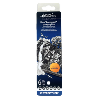 Staedtler Mars Lumograph Pure Graphite Pencils Tin of 6