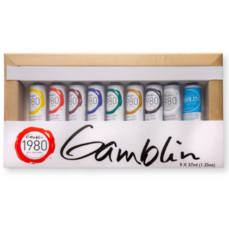 Gamblin 1980 Oil Colours Introductory Set - 8 x 37ml with Panel