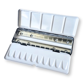 Mungyo Empty Watercolour Tin Case Palette - Medium