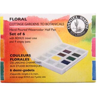 *Daniel Smith Cottage Gardens to Botanicals Hand Poured Watercolour Half Pan Travel Set 6pc