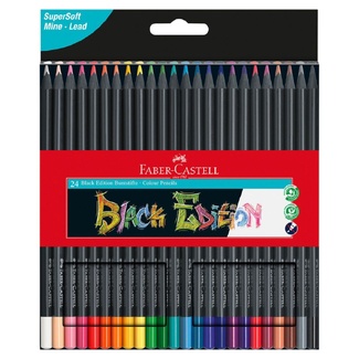 Faber Castell Black Edition Coloured Pencils 24pc