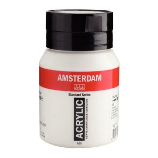 Amsterdam Acrylic Paint 500ml Bottle - Titanium White