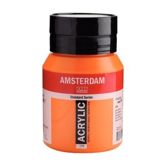 Amsterdam Acrylic Paint 500ml Bottle - Azo Orange