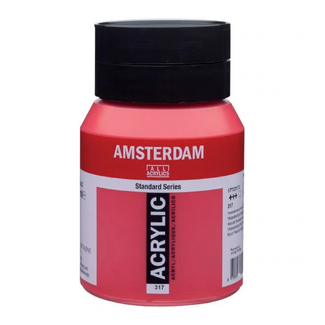 Amsterdam Acrylic Paint 500ml Bottle - Transparent Red Medium