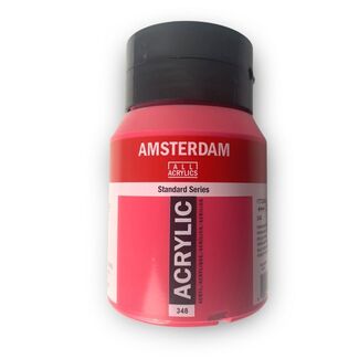 Amsterdam Acrylic Paint 500ml Bottle - Permanent Red Purple