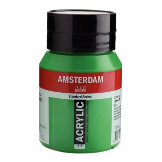 Amsterdam Acrylic Paint 500ml Bottle - Permanent Green Light