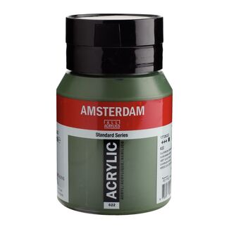 Amsterdam Acrylic Paint 500ml Bottle - Olive Green Deep