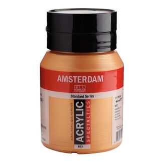 Amsterdam Acrylic Paint 500ml Bottle - Gold Deep